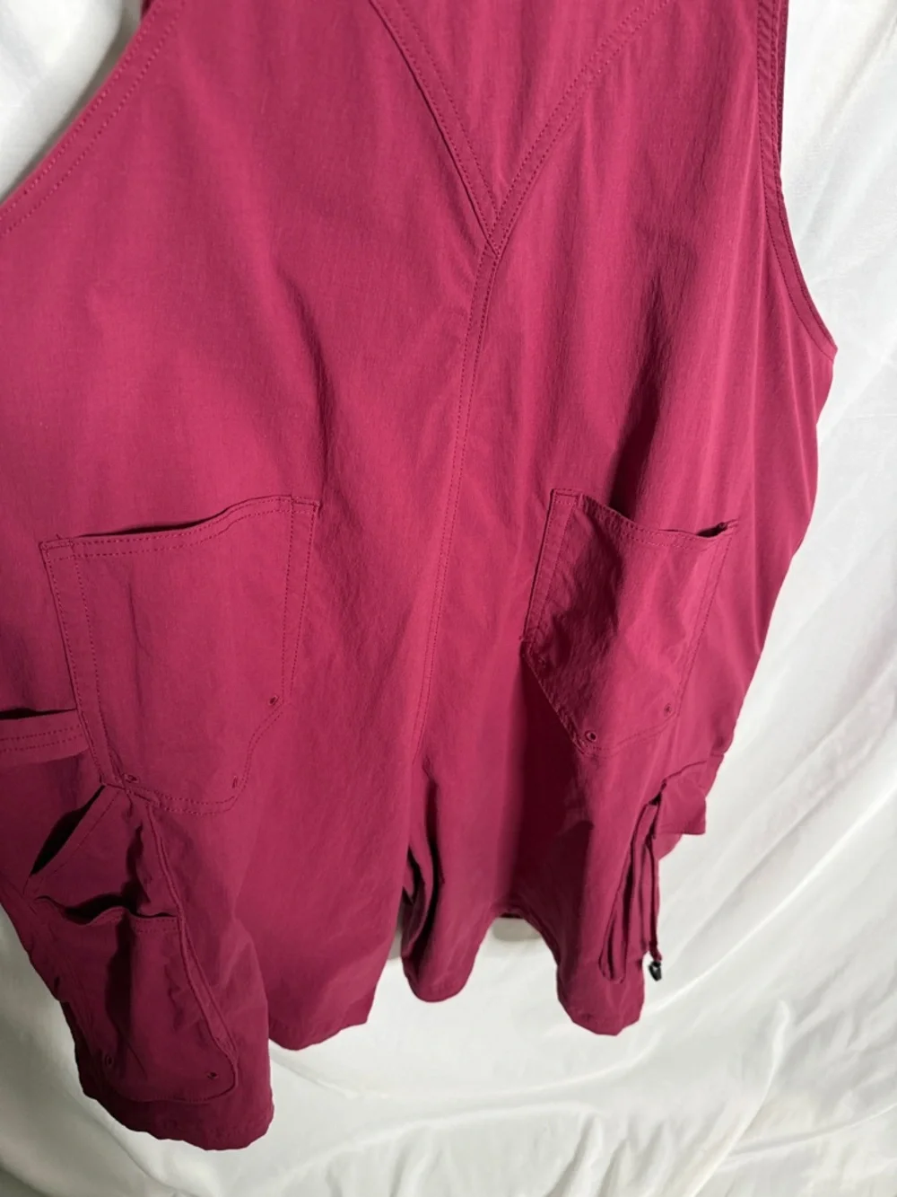 Duluth Trading Co Wine heirloom gardening Short Overalls - Picture 7 of 15